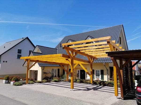 Carport Pultdach mit Höhenversatz (Carports)