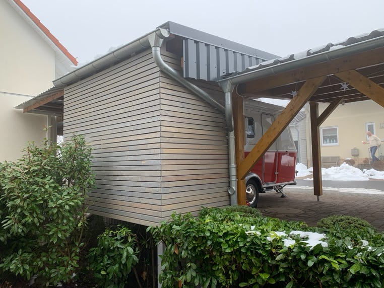 Carport verkleidet mit Rhombusleisten (Carports)